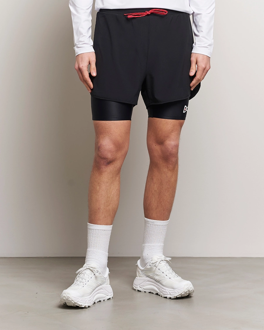 Herre | Funktionelle shorts | District Vision | Layered Trail Shorts Black