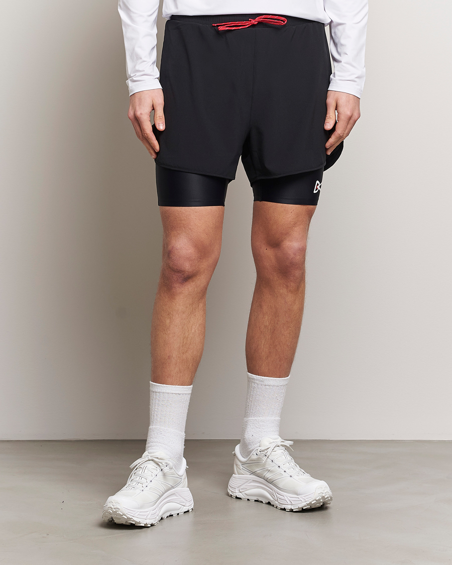 Herre | Tøj | District Vision | Layered Trail Shorts Black