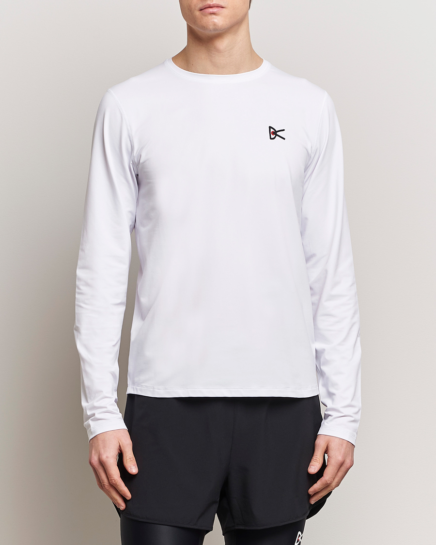 Herre | Tøj | District Vision | Lightweight Long Sleeve T-Shirt White