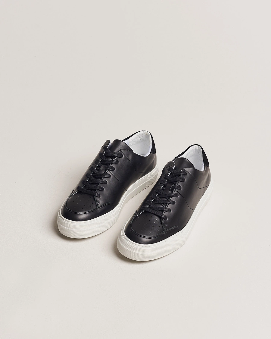 Men |  | J.Lindeberg | Art Signature Leather Sneaker Black