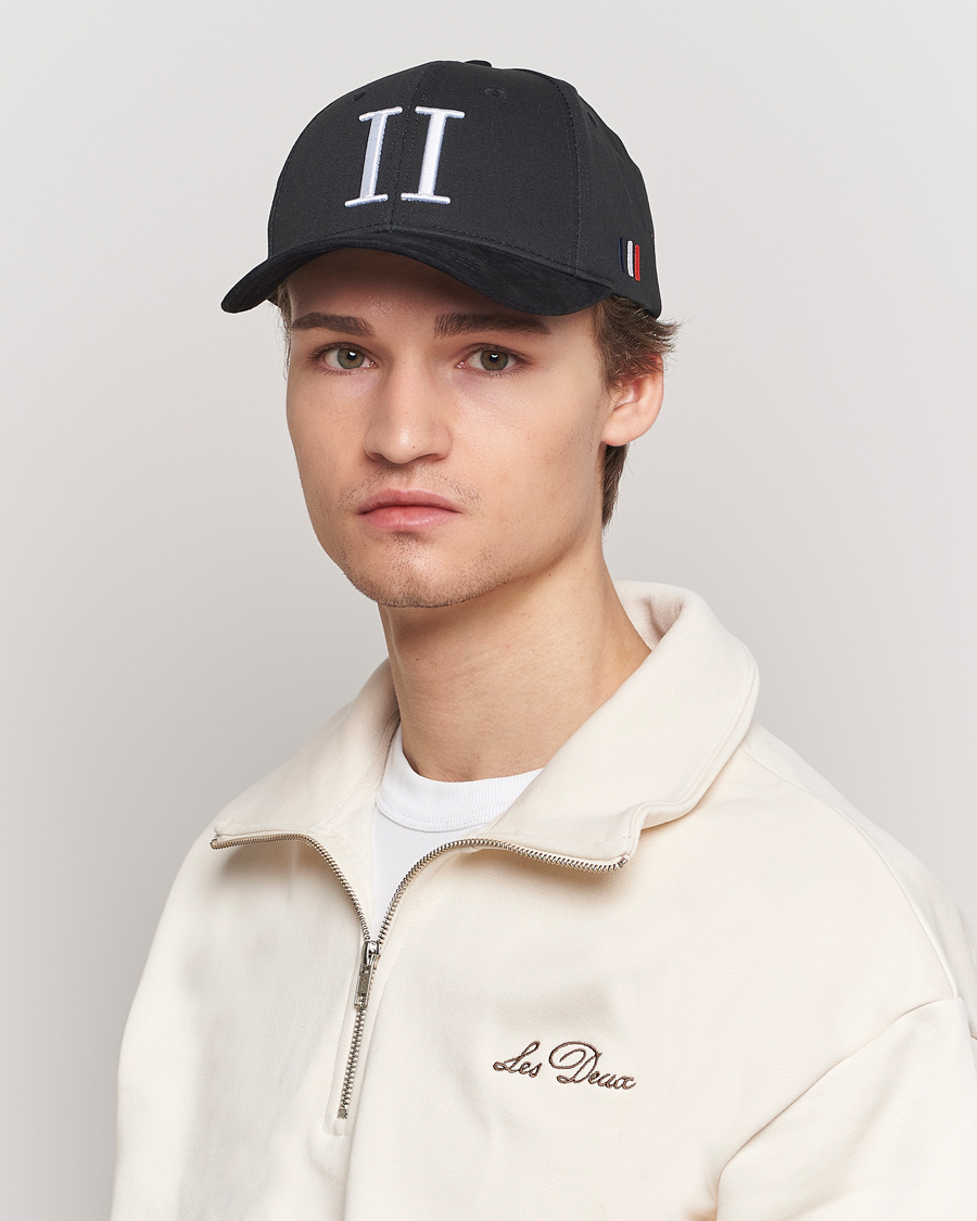 Herr | Kepsar | LES DEUX | Baseball Cap Suede II Black/White