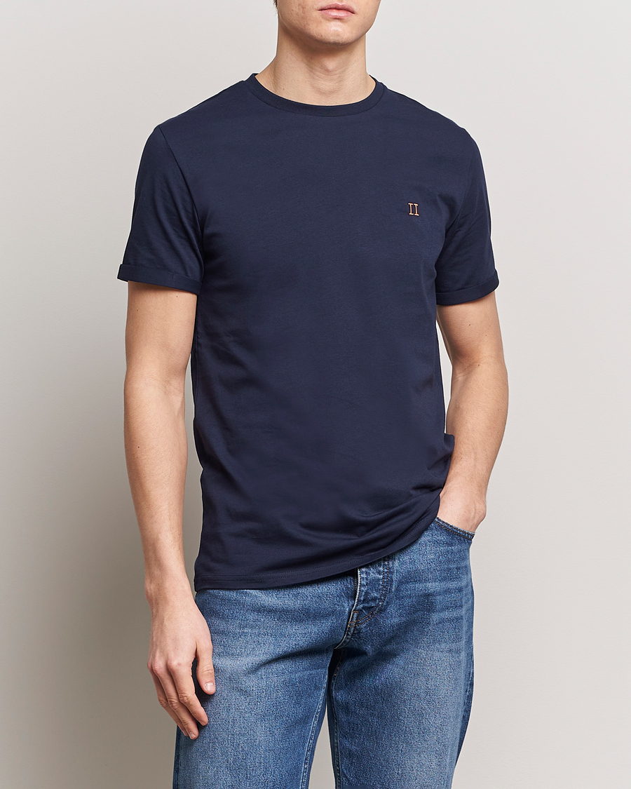 Herre | T-Shirts | LES DEUX | Nørregaard Cotton T-Shirt Navy
