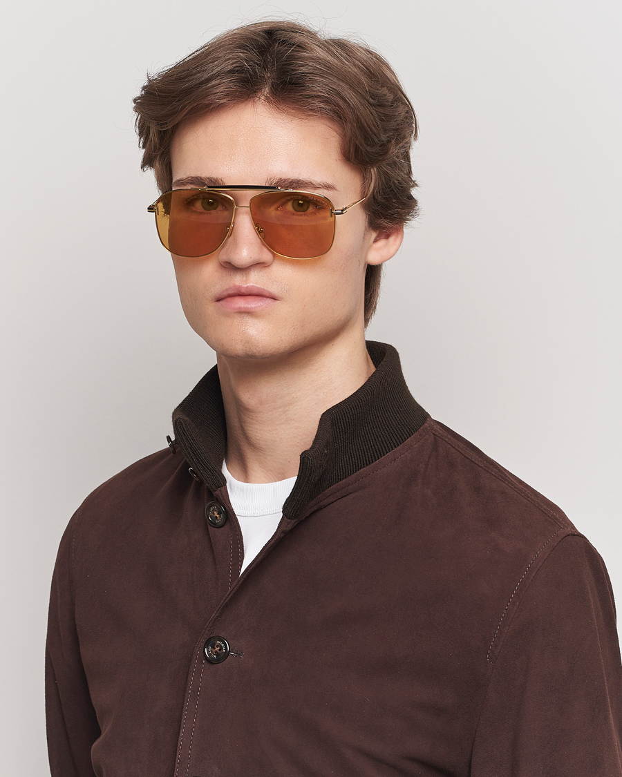 Herre | Tilbehør | Tom Ford | Jaden FT1017 Metal Sunglasses Gold/Brown