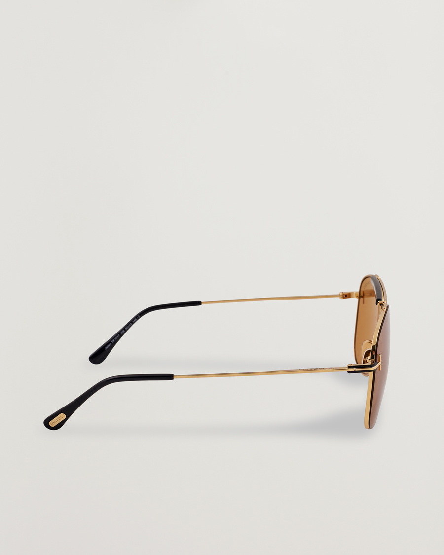 Herre | Solbriller | Tom Ford | Jaden FT1017 Metal Sunglasses Gold/Brown