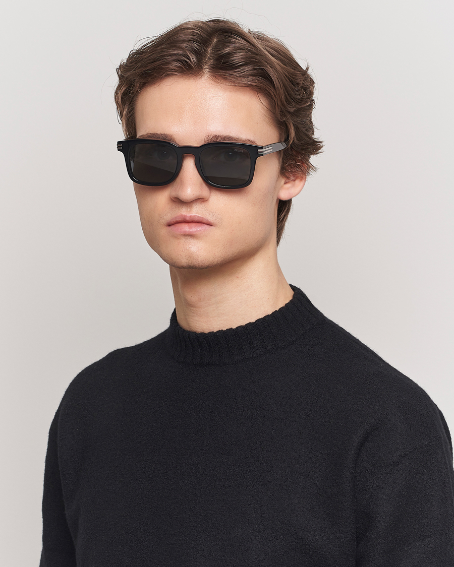 Herr | Accessoarer | Zegna | EZ0230 Sunglasses Black/Smoke