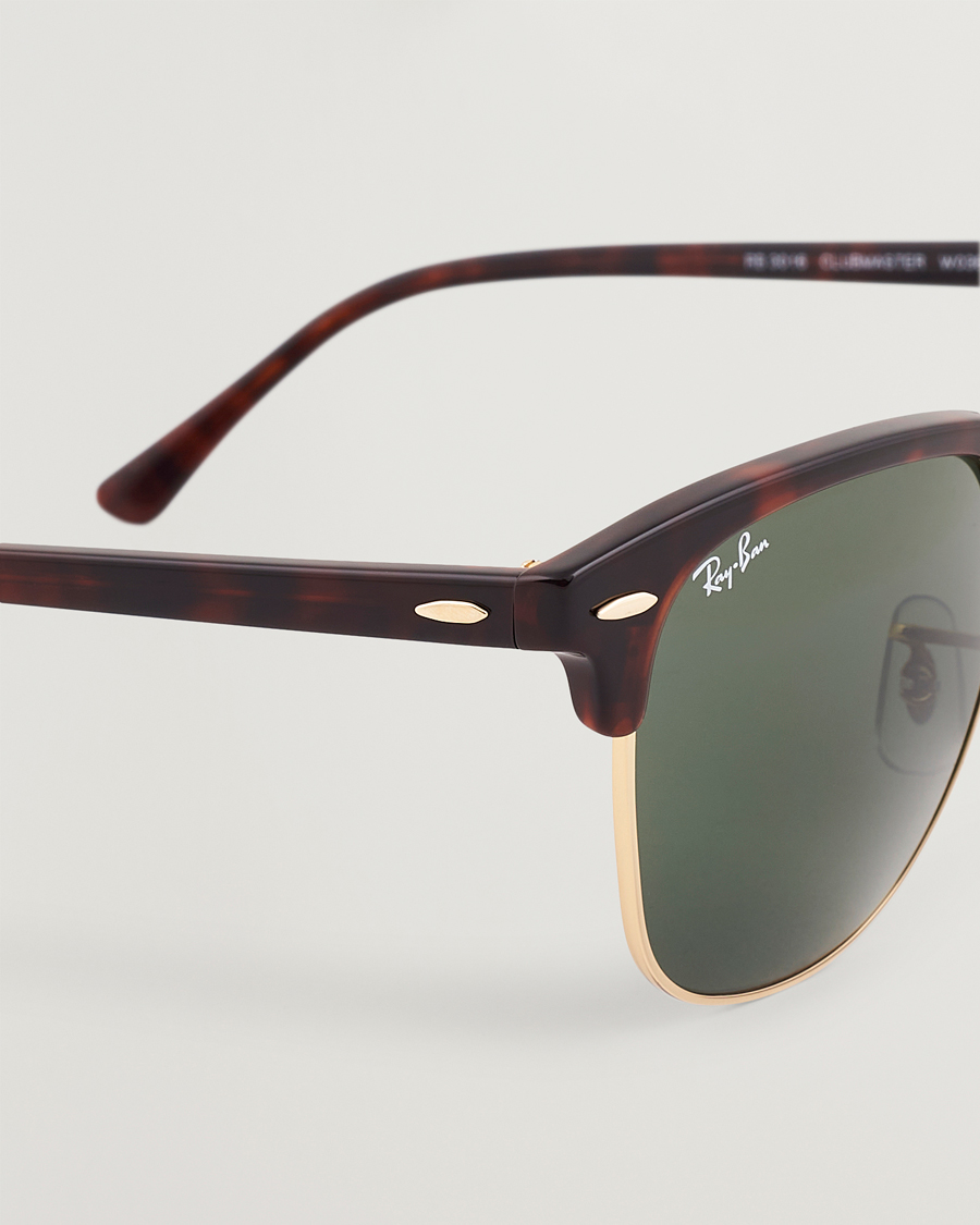 Herre | Solbriller | Ray-Ban | Clubmaster Sunglasses Mock Tortoise/Crystal Green