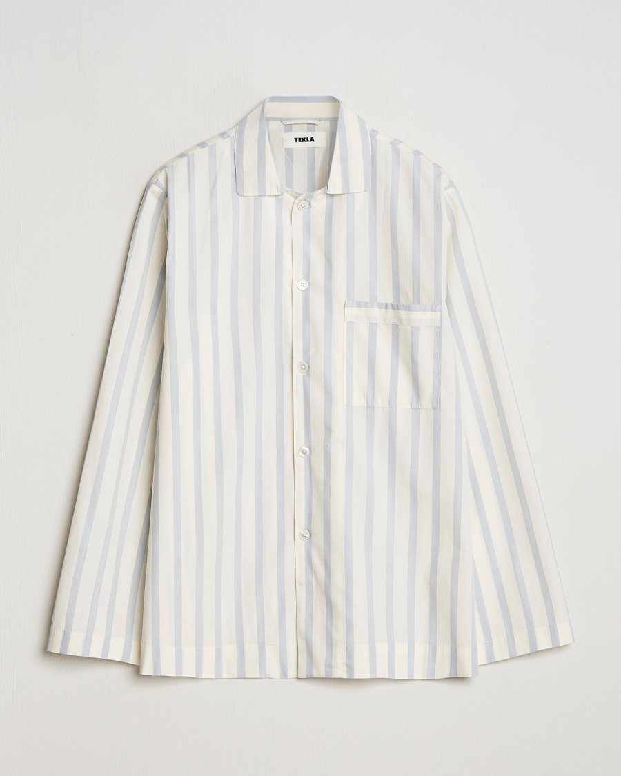 Herre | Pyjamas & Morgenkåber | Tekla | Poplin Pyjama Shirt Needle Stripes