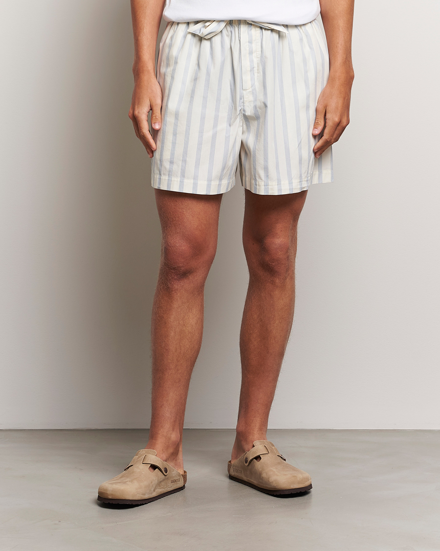 Herre | Pyjamas & Morgenkåber | Tekla | Poplin Pyjama Shorts Needle Stripes