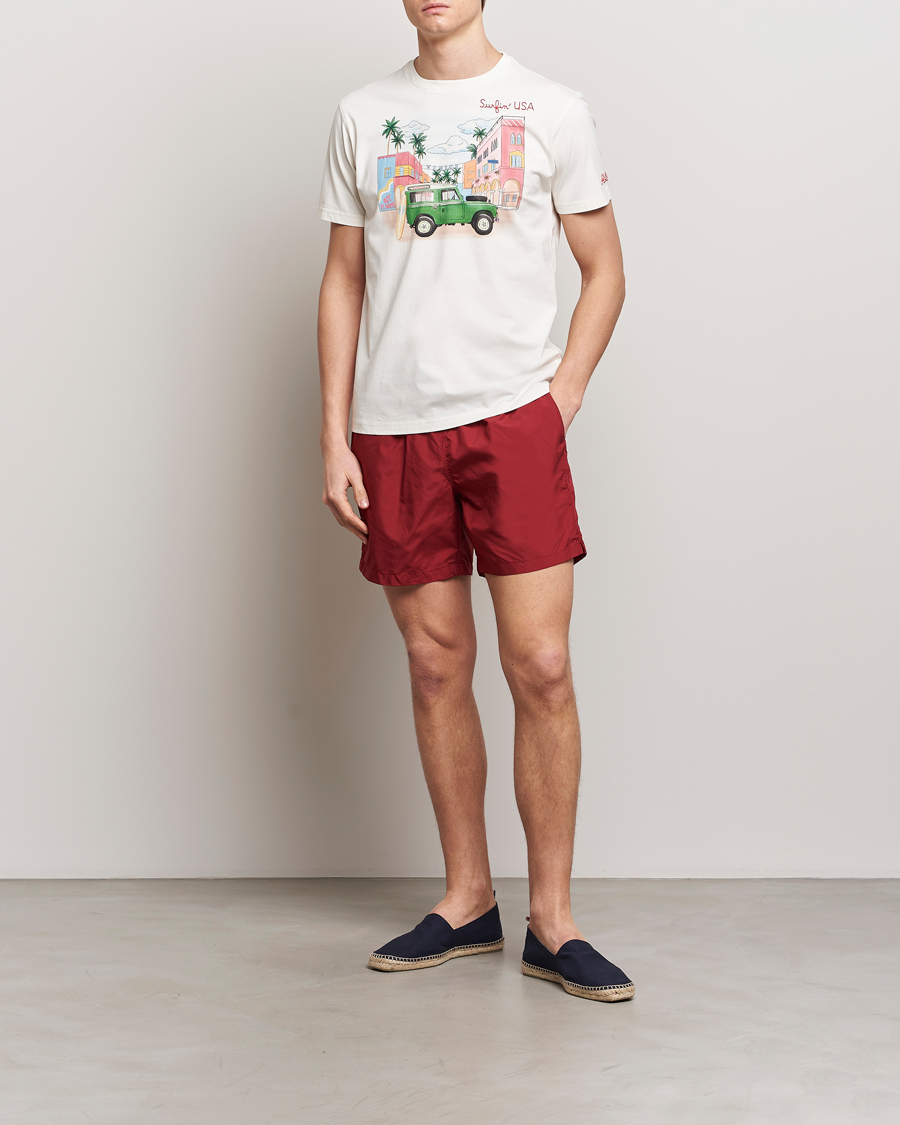 Herre | T-Shirts | MC2 Saint Barth | Printed Cotton T-Shirt Surfing USA
