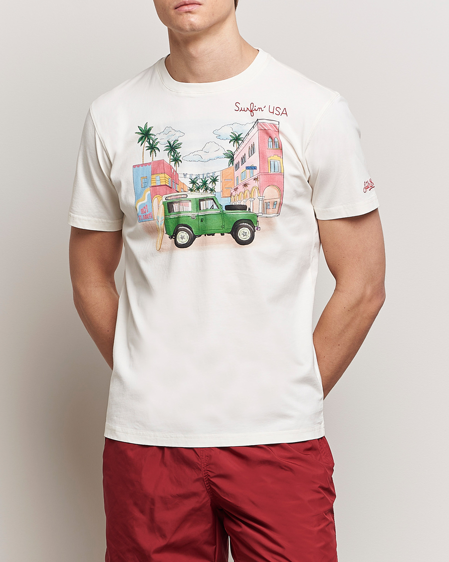 Herre | Kortermede t-shirts | MC2 Saint Barth | Printed Cotton T-Shirt Surfing USA
