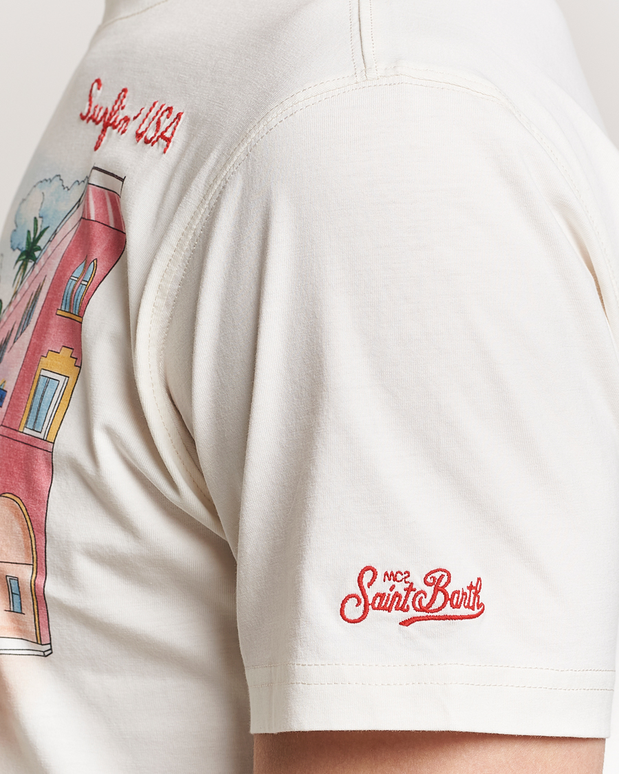 Herre | T-Shirts | MC2 Saint Barth | Printed Cotton T-Shirt Surfing USA