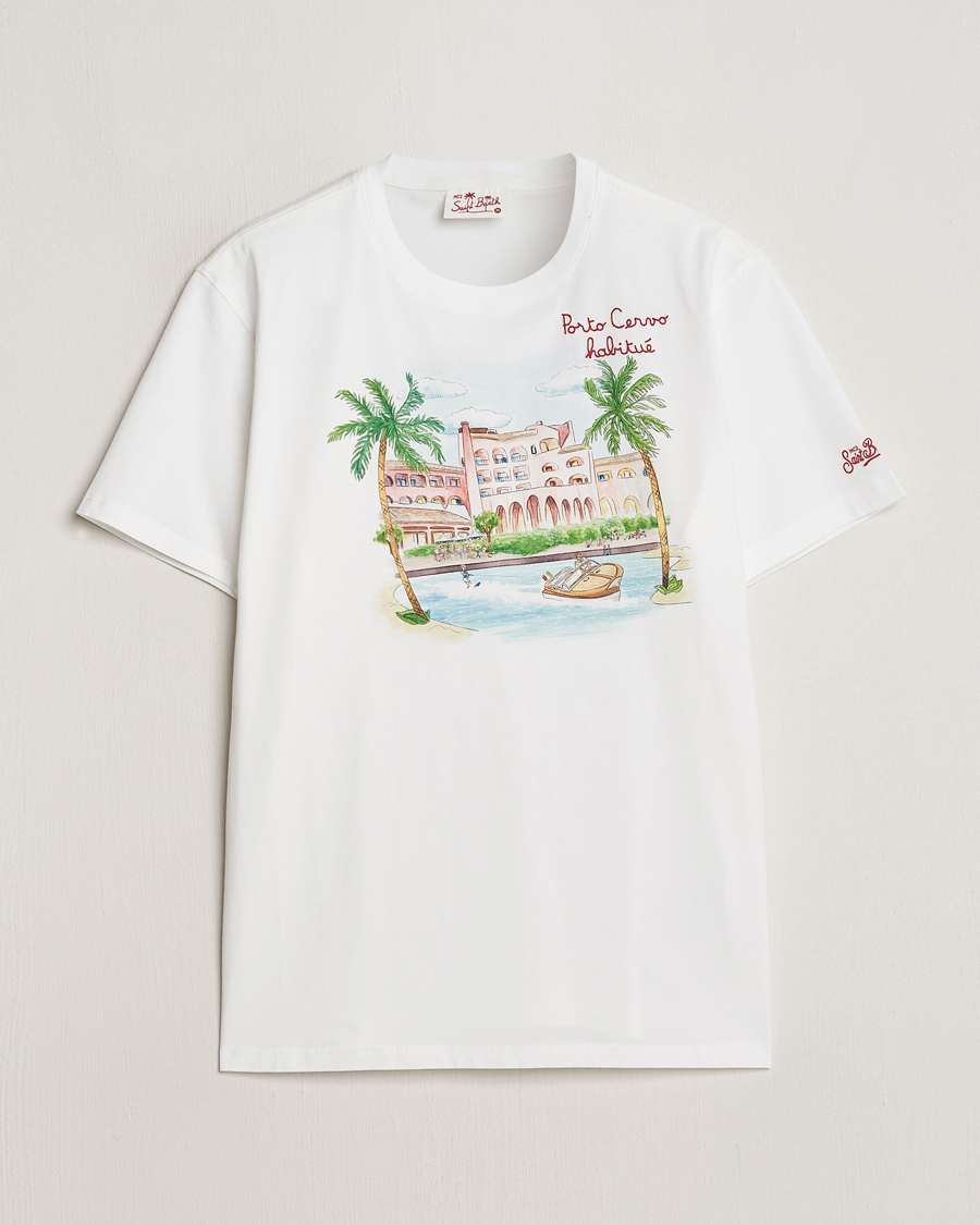 Herre | T-Shirts | MC2 Saint Barth | Printed Cotton T-Shirt Porto Cervo