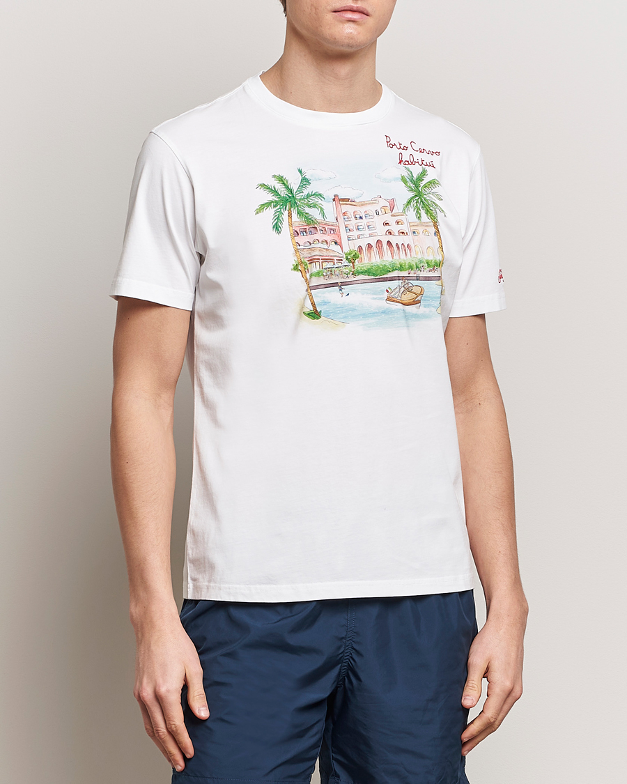 Herre | Tøj | MC2 Saint Barth | Printed Cotton T-Shirt Porto Cervo