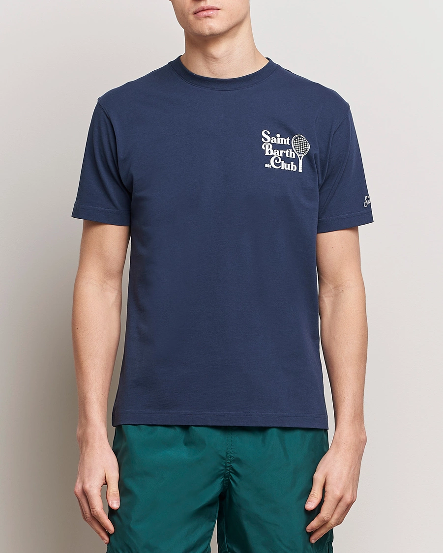 Men | New Brands | MC2 Saint Barth | Printed Cotton T-Shirt STB Padel Club