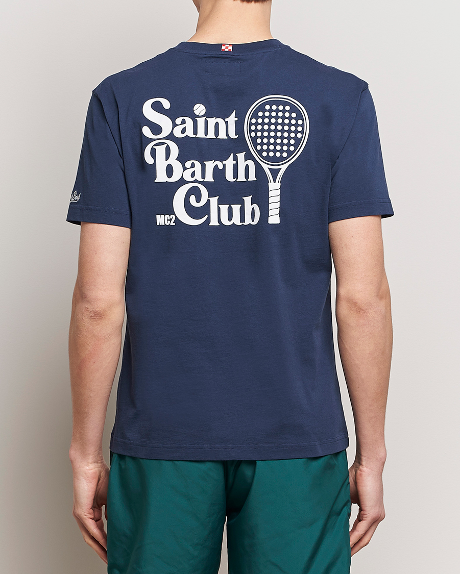 Herre | T-Shirts | MC2 Saint Barth | Printed Cotton T-Shirt STB Padel Club