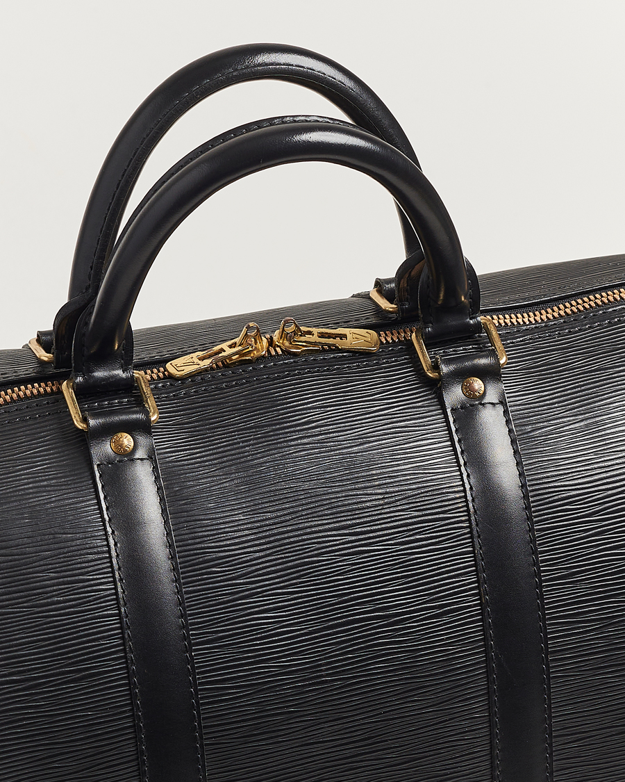 Herre | Louis Vuitton Pre-Owned Keepall 50 EPI Leather Bag Black | Louis Vuitton Pre-Owned | Keepall 50 EPI Leather Bag Black