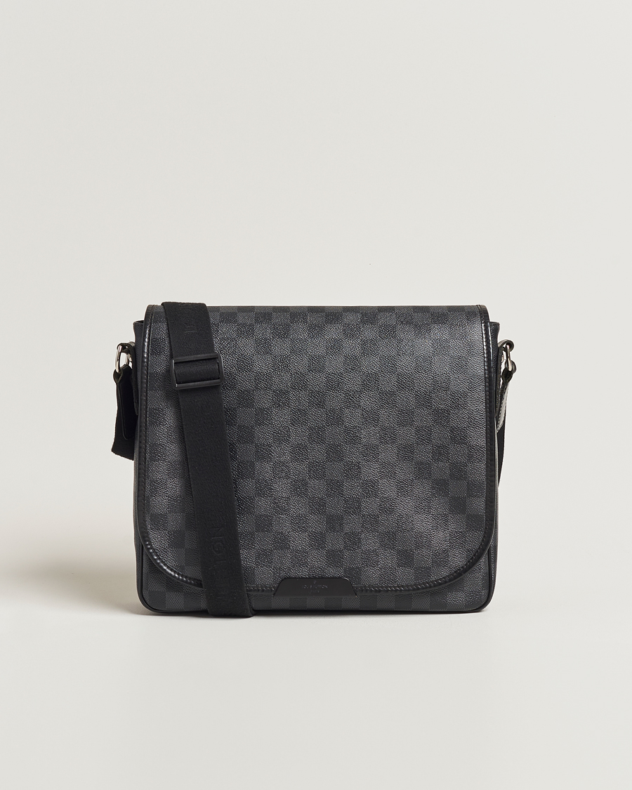 Herre | Louis Vuitton Pre-Owned Daniel MM Satchel Leather Bag Damier Graphite | Louis Vuitton Pre-Owned | Daniel MM Satchel Leather Bag Damier Graphite