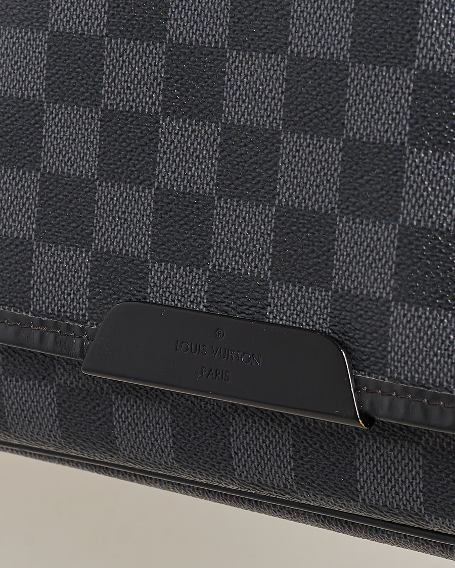 Herre | Louis Vuitton Pre-Owned Daniel MM Satchel Leather Bag Damier Graphite | Louis Vuitton Pre-Owned | Daniel MM Satchel Leather Bag Damier Graphite