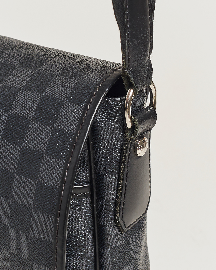 Herre | Louis Vuitton Pre-Owned Daniel MM Satchel Leather Bag Damier Graphite | Louis Vuitton Pre-Owned | Daniel MM Satchel Leather Bag Damier Graphite