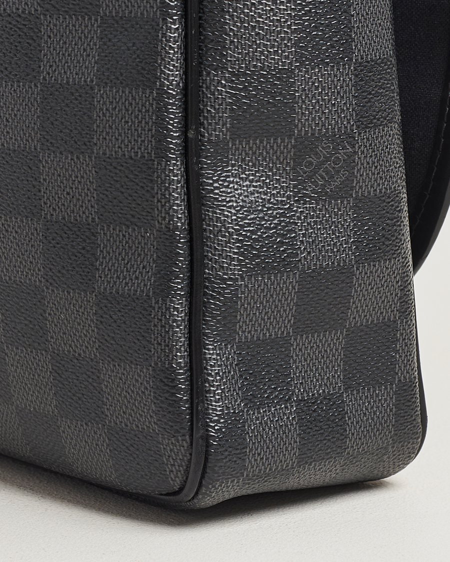 Herre | Louis Vuitton Pre-Owned Daniel MM Satchel Leather Bag Damier Graphite | Louis Vuitton Pre-Owned | Daniel MM Satchel Leather Bag Damier Graphite