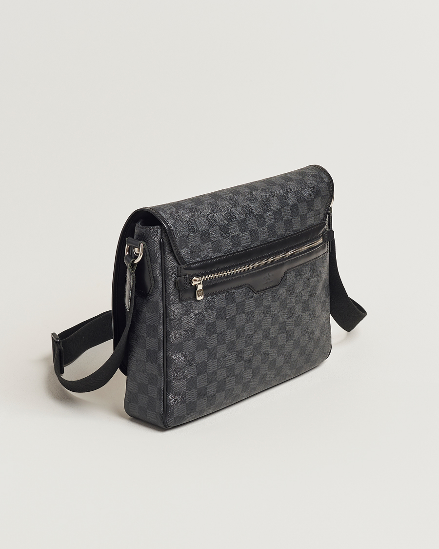 Herre | Louis Vuitton Pre-Owned Daniel MM Satchel Leather Bag Damier Graphite | Louis Vuitton Pre-Owned | Daniel MM Satchel Leather Bag Damier Graphite