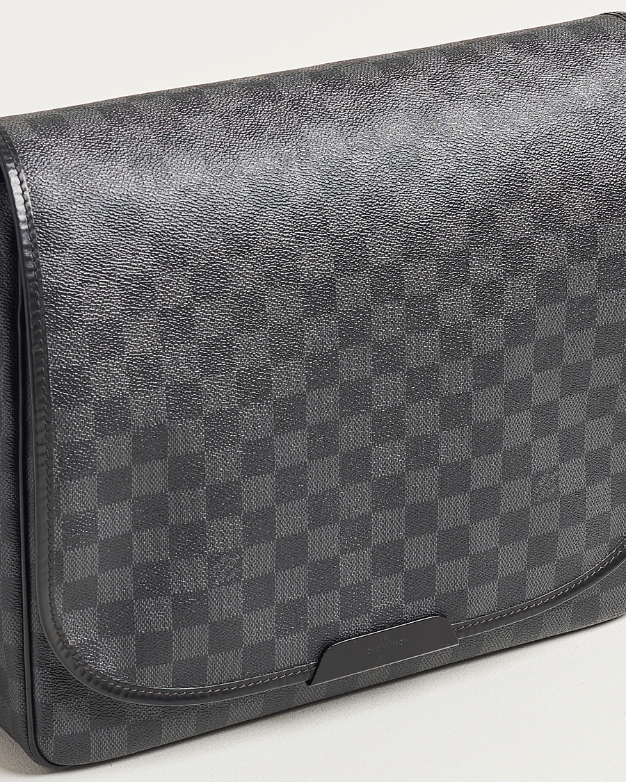 Herre | Louis Vuitton Pre-Owned Daniel MM Satchel Leather Bag Damier Graphite | Louis Vuitton Pre-Owned | Daniel MM Satchel Leather Bag Damier Graphite