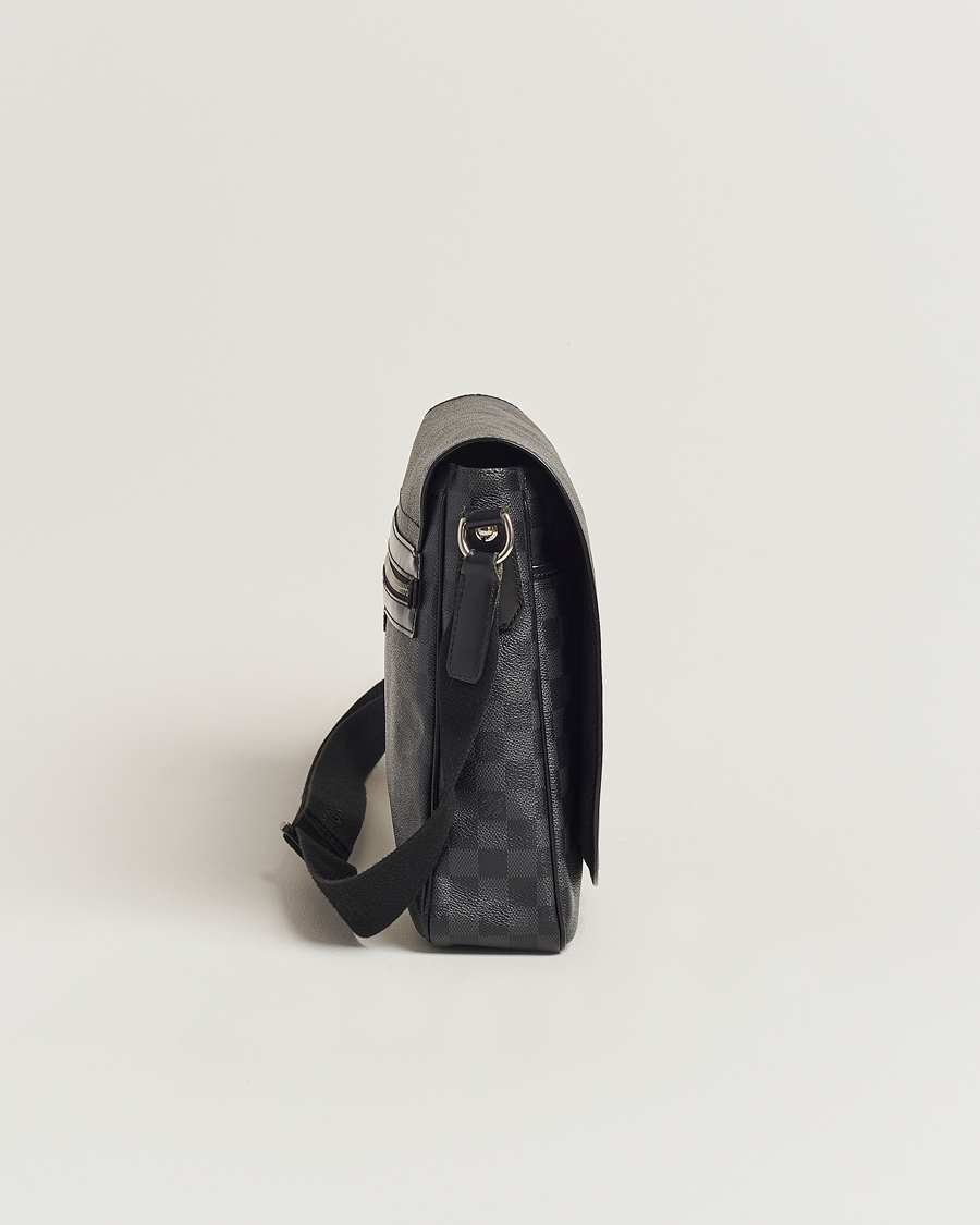 Herre | Louis Vuitton Pre-Owned Daniel MM Satchel Leather Bag Damier Graphite | Louis Vuitton Pre-Owned | Daniel MM Satchel Leather Bag Damier Graphite