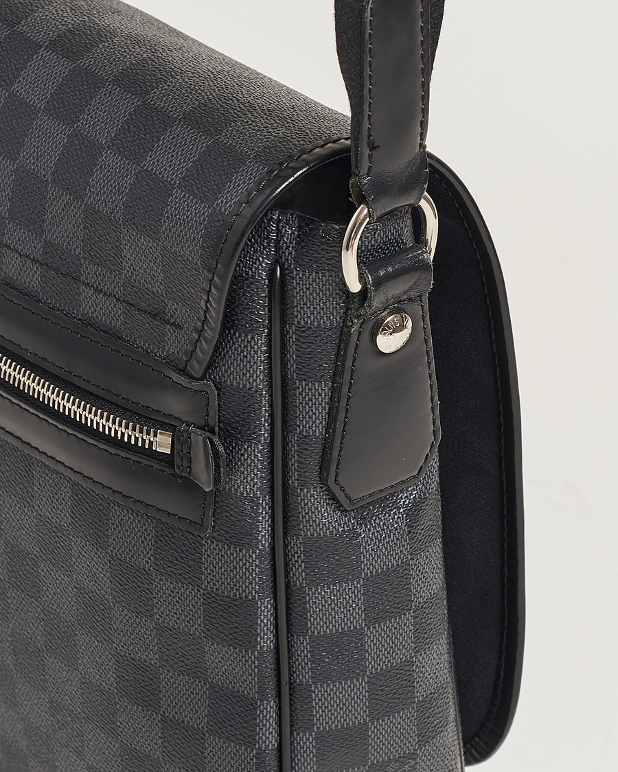 Herre | Louis Vuitton Pre-Owned Daniel MM Satchel Leather Bag Damier Graphite | Louis Vuitton Pre-Owned | Daniel MM Satchel Leather Bag Damier Graphite