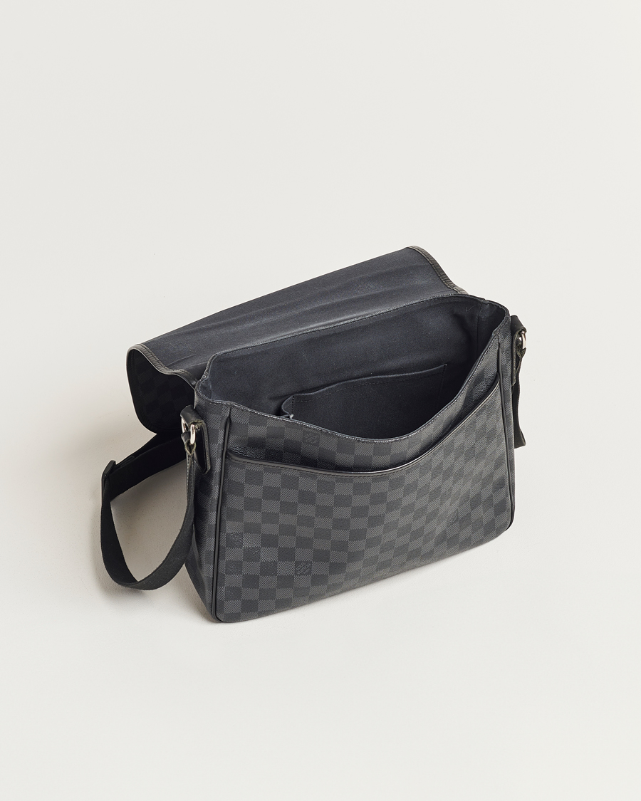Herre | Louis Vuitton Pre-Owned Daniel MM Satchel Leather Bag Damier Graphite | Louis Vuitton Pre-Owned | Daniel MM Satchel Leather Bag Damier Graphite