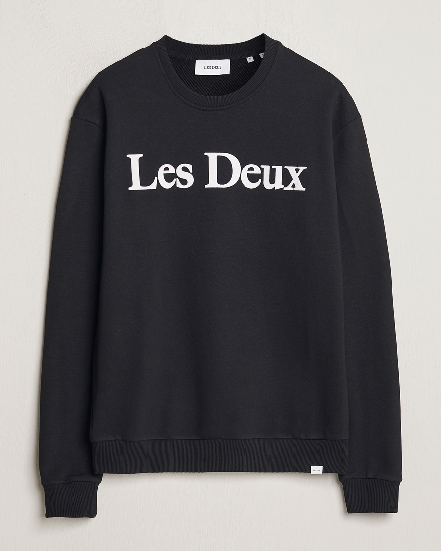 Herre | Trøjer | LES DEUX | Charles Logo Sweatshirt Black