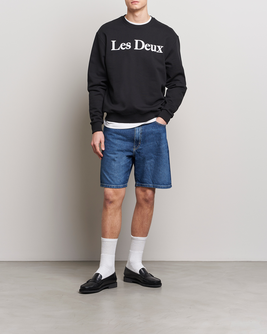 Herre | Trøjer | LES DEUX | Charles Logo Sweatshirt Black