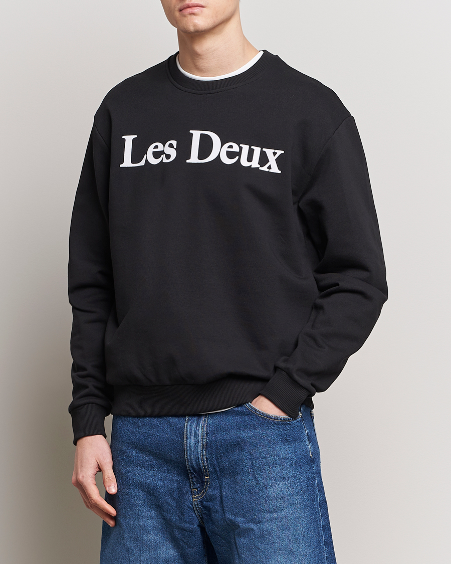Herre | Tøj | LES DEUX | Charles Logo Sweatshirt Black