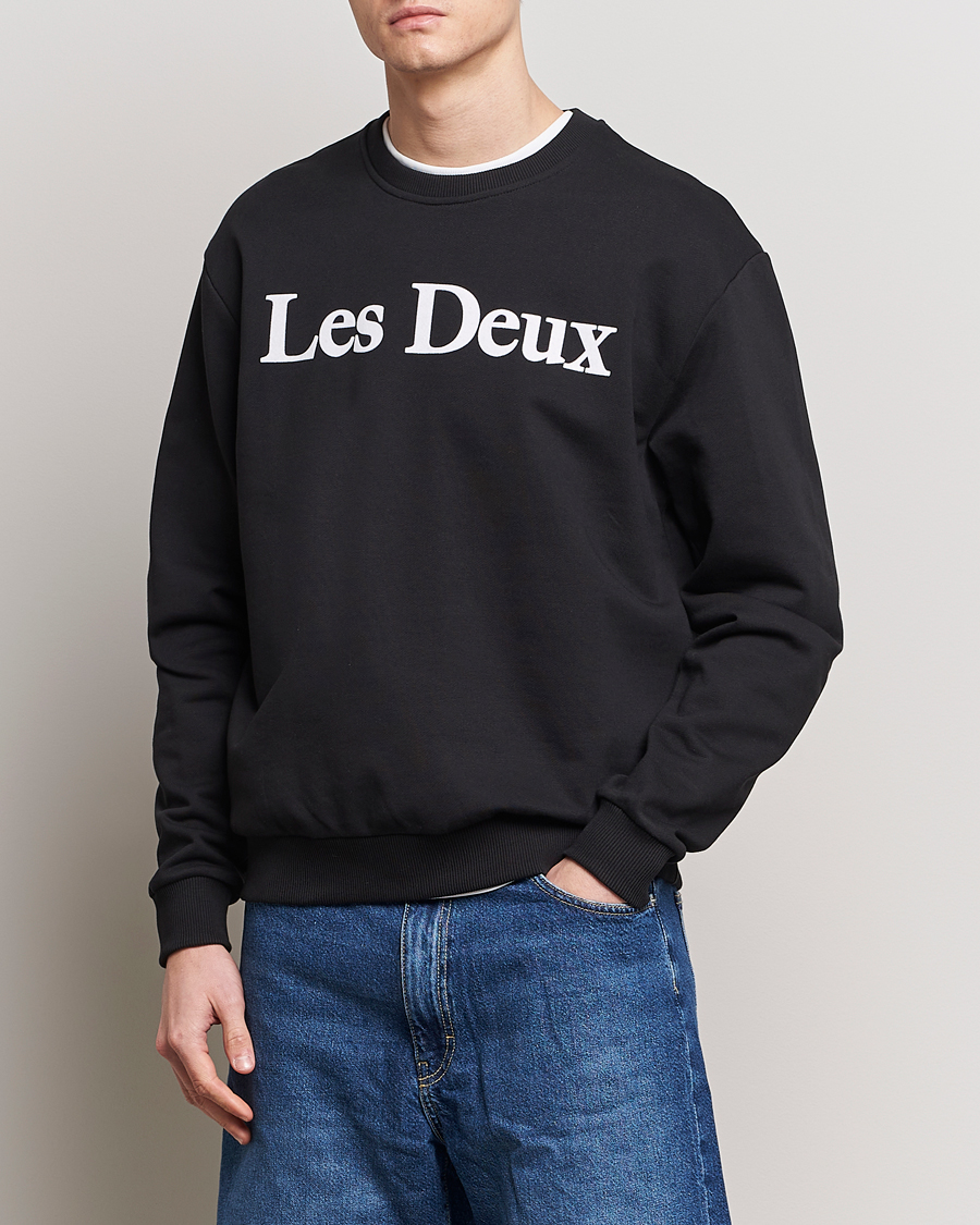 Herre | Trøjer | LES DEUX | Charles Logo Sweatshirt Black