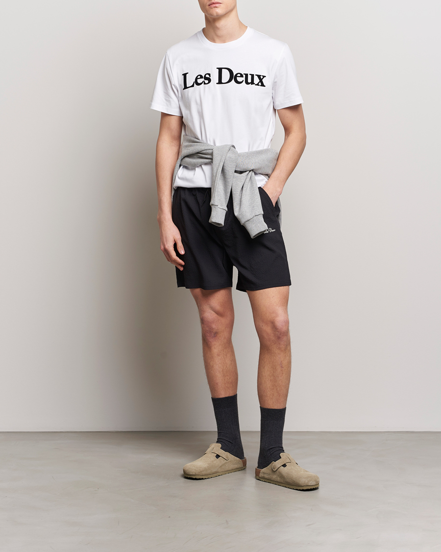 Herre | T-Shirts | LES DEUX | Charles Logo T-Shirt Wihte