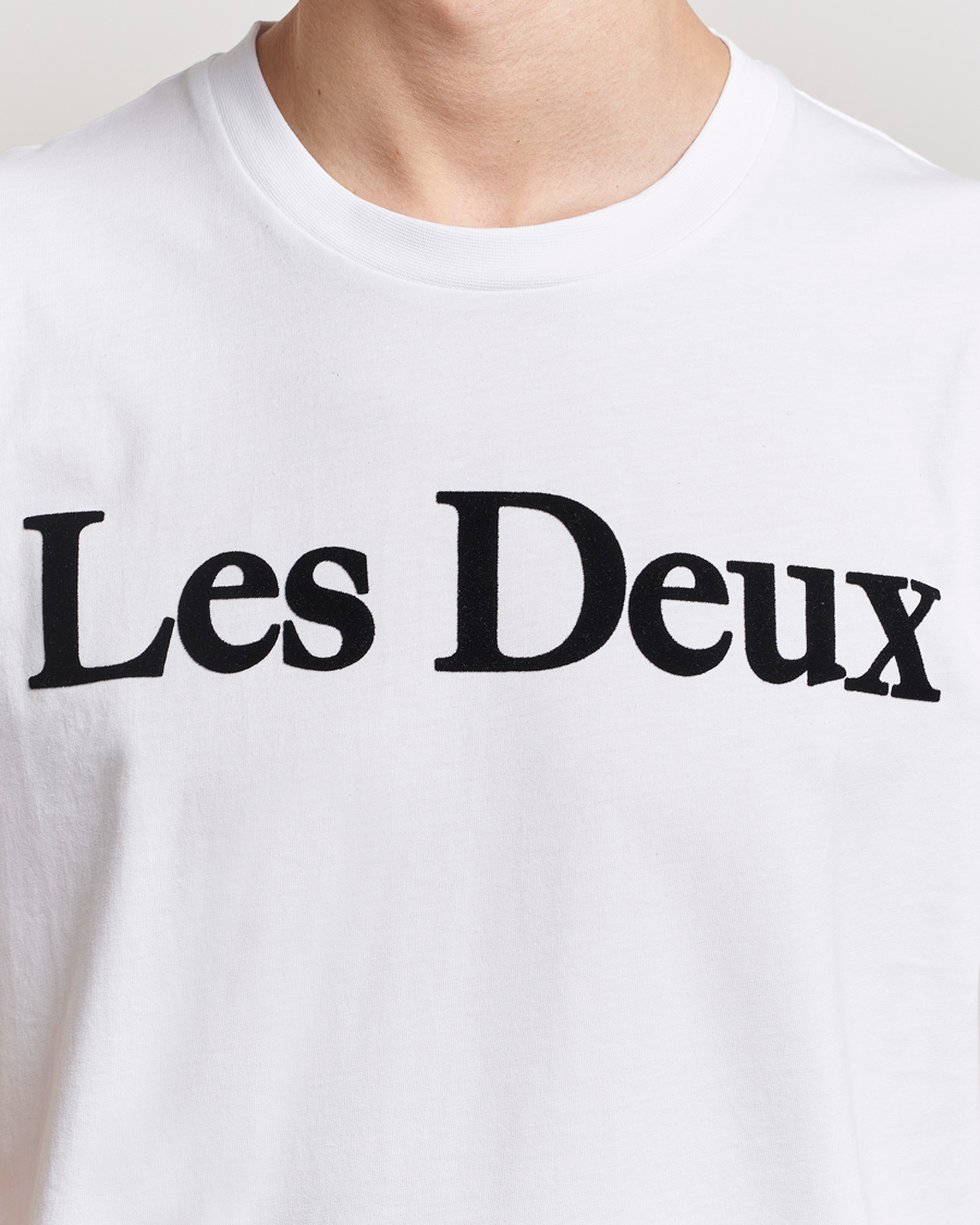 Herre | T-Shirts | LES DEUX | Charles Logo T-Shirt Wihte