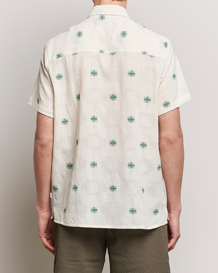 Herre | Skjorter | LES DEUX | Ira Short Sleeve Embroidery Cotton Shirt Ivory