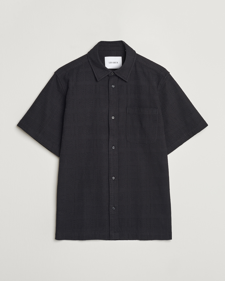 Herr |  | LES DEUX | Charlie Short Sleeve Knitted Shirt Black