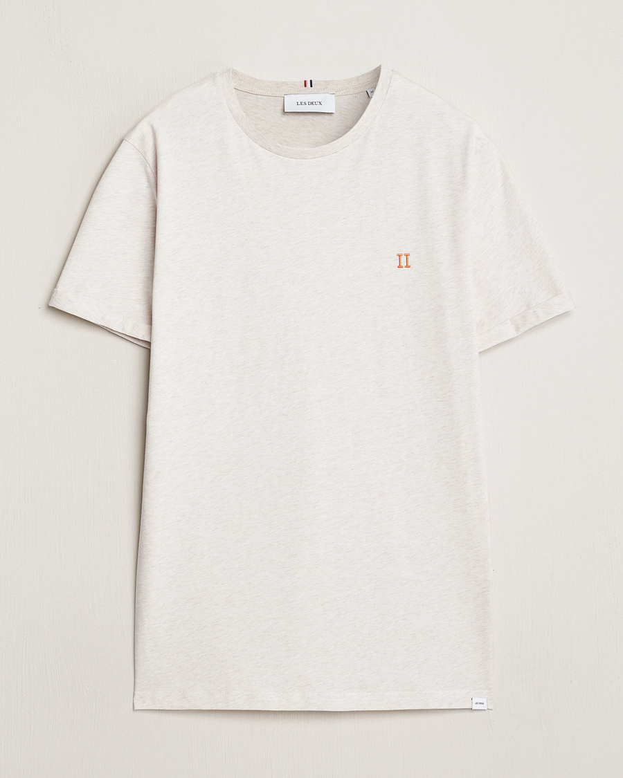 Herre | T-Shirts | LES DEUX | Nørregaard Cotton T-Shirt Ivory Melange