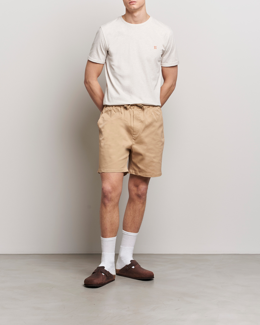 Herre | T-Shirts | LES DEUX | Nørregaard Cotton T-Shirt Ivory Melange