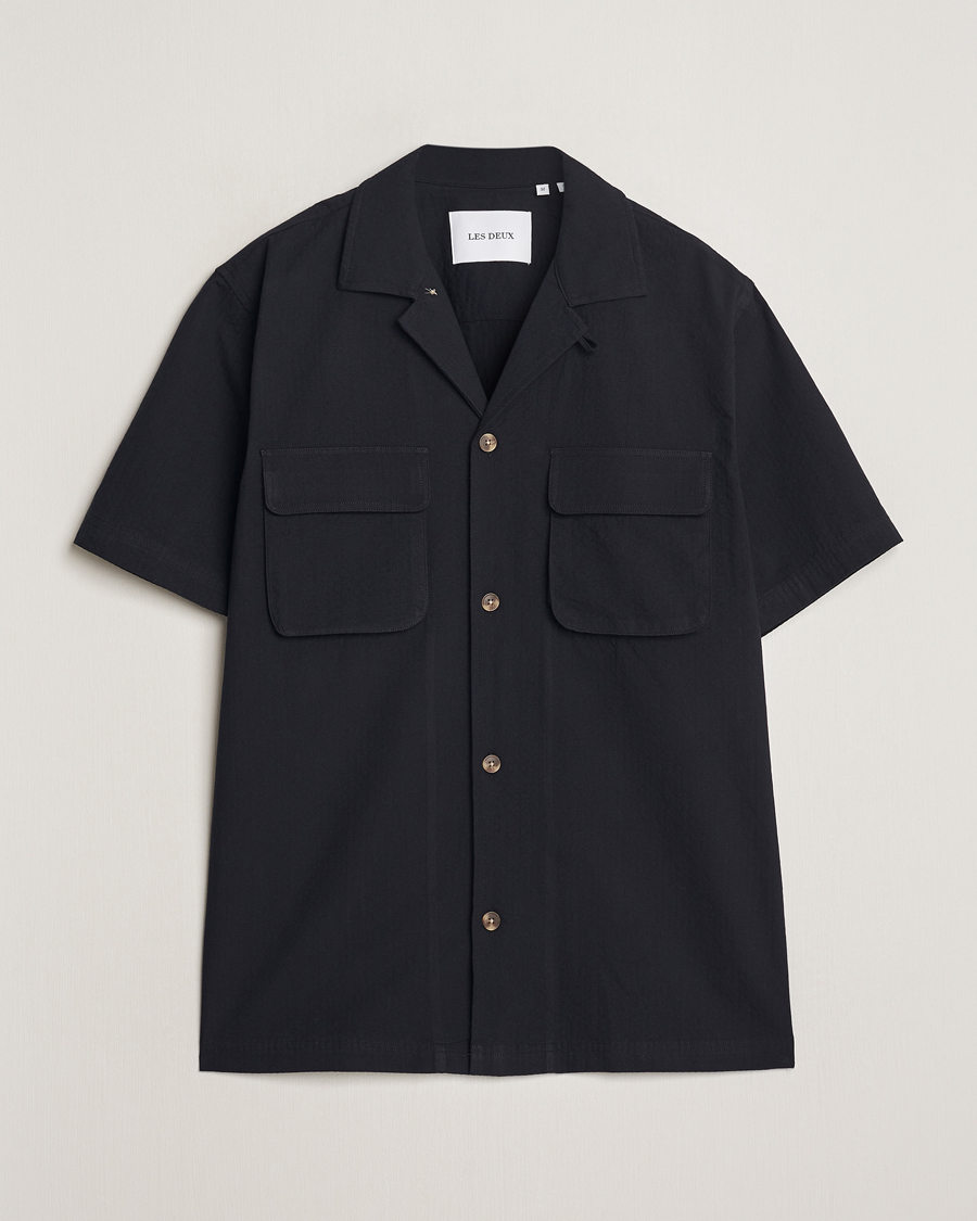 Herre | Skjorter | LES DEUX | Osmund Seersucker Shirt Black