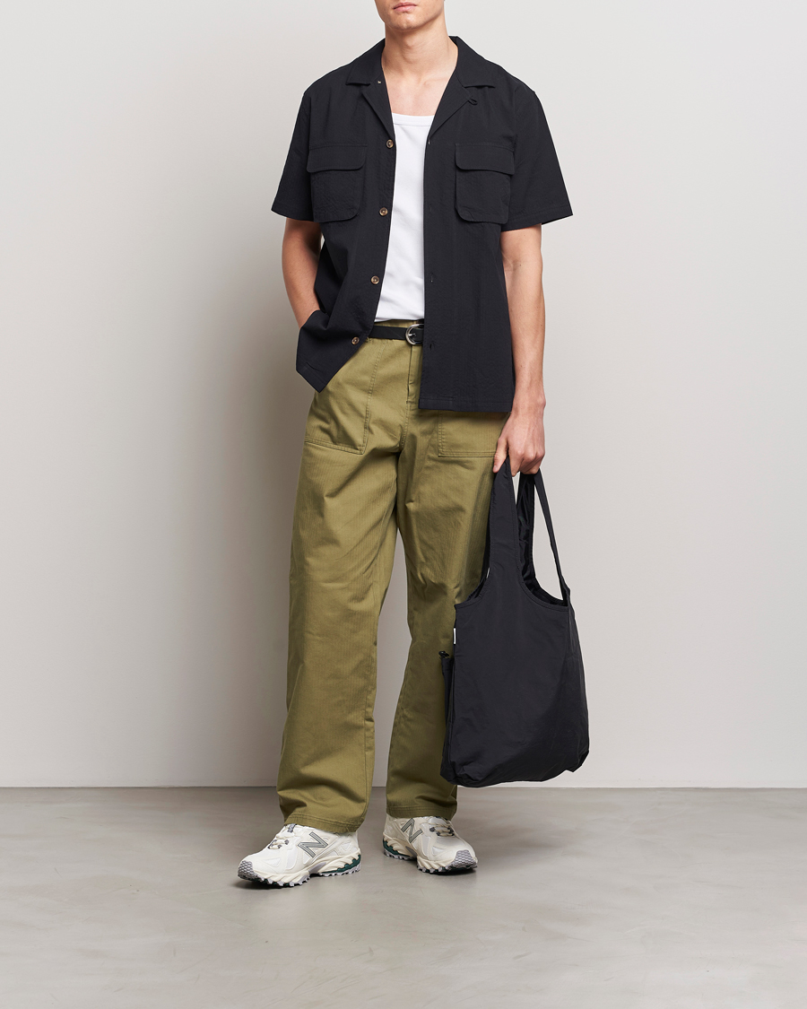 Herre | Skjorter | LES DEUX | Osmund Seersucker Shirt Black