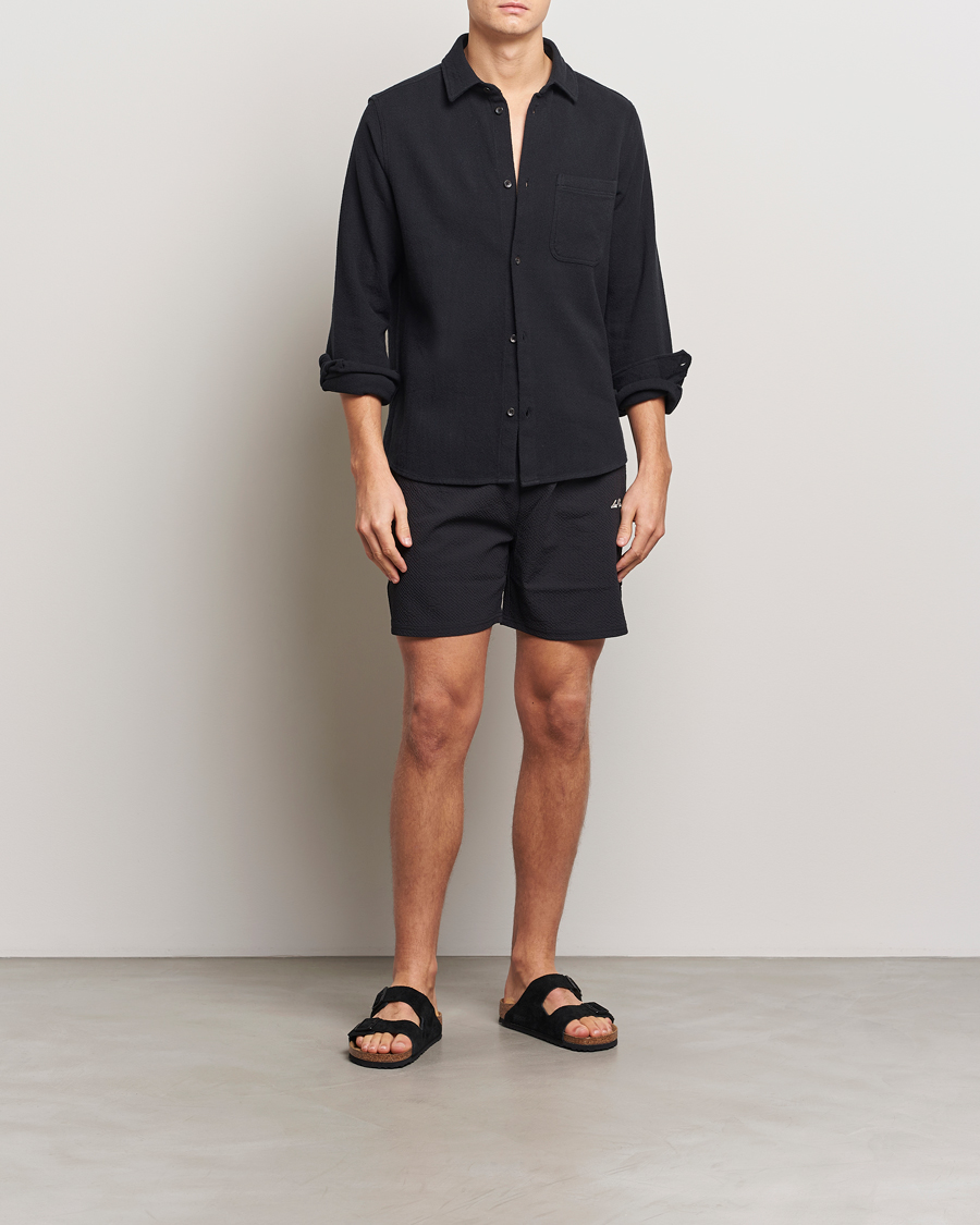 Herre | Badebukser | LES DEUX | Stan Seersucker Swim Shorts Black
