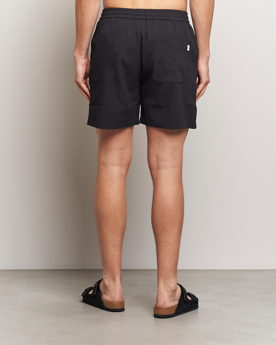 Herre | Badebukser | LES DEUX | Stan Seersucker Swim Shorts Black