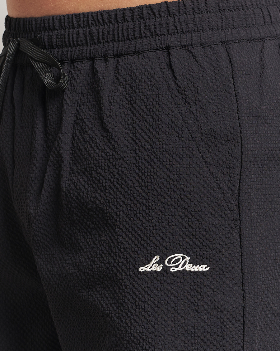 Herre | Badebukser | LES DEUX | Stan Seersucker Swim Shorts Black