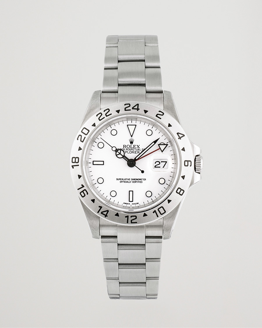Herre | Rolex Pre-Owned Explorer II 16570 Steel White Silver | Rolex Pre-Owned | Explorer II 16570 Steel White Silver