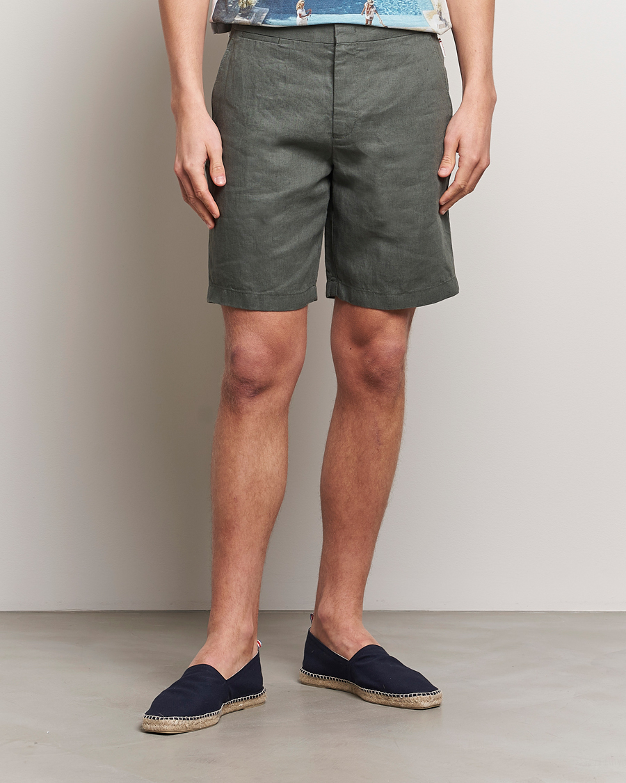 Herre | Hørshorts | Orlebar Brown | Norwich Linen Shorts Light Kombu