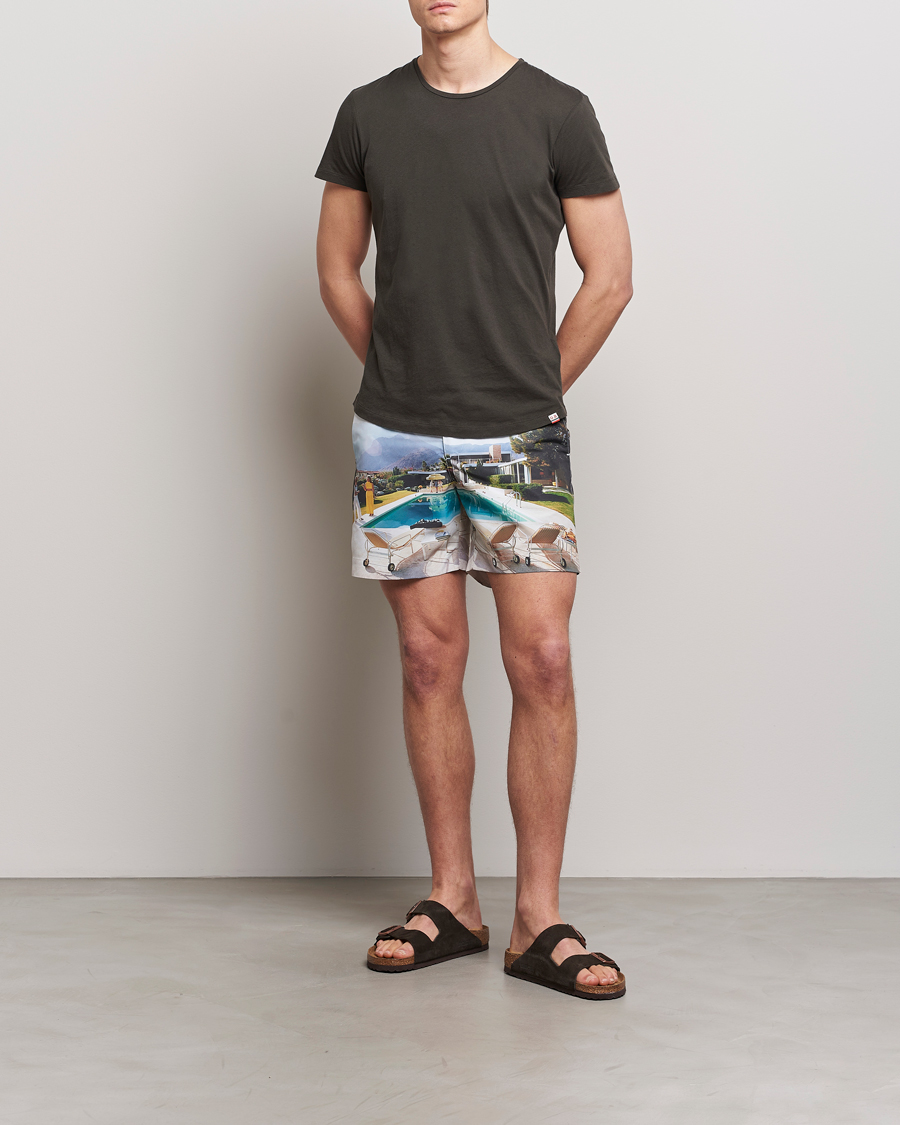 Herre | Badebukser | Orlebar Brown | Bulldog Slim Aarons Photo Swim Shorts Kaufmann Cocktail