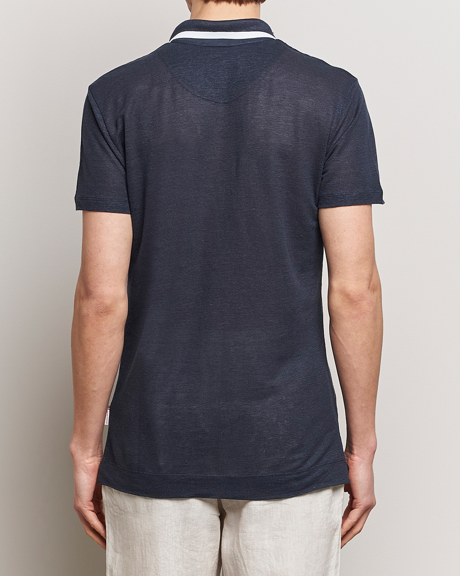 Herre | Polotrøjer | Orlebar Brown | Felix Linen Pique Polo Night Iris