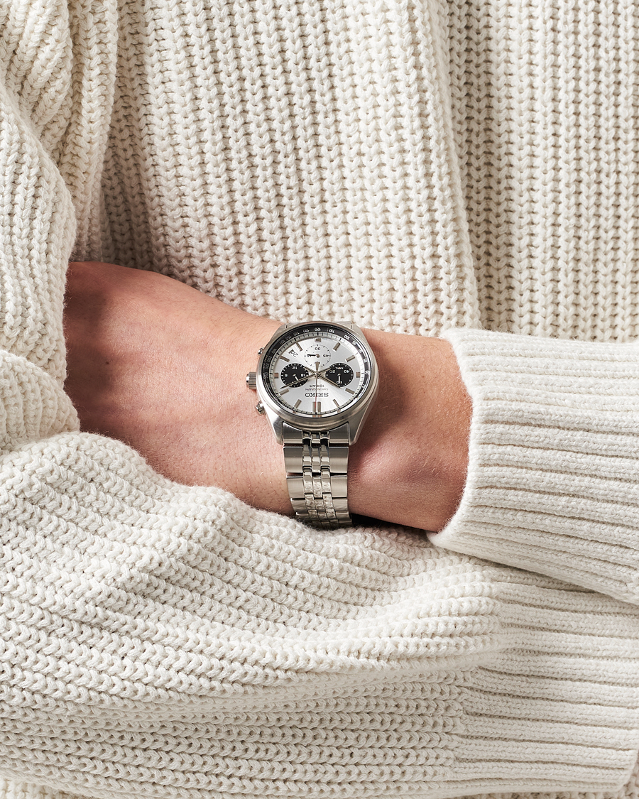 Herre | Seiko Chronograph 41mm Steel White Dial | Seiko | Chronograph 41mm Steel White Dial