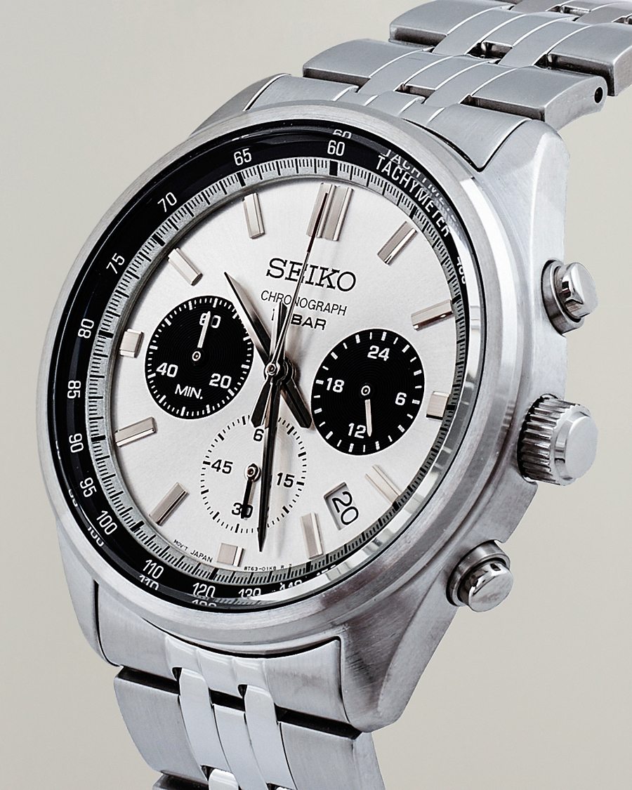 Herre |  | Seiko | Chronograph 41mm Steel White Dial